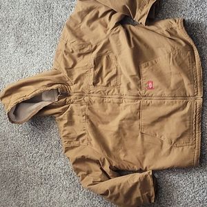 Men's Dickies Sanded Duck Sherpa Lined Hooded Jacket, 3XLR